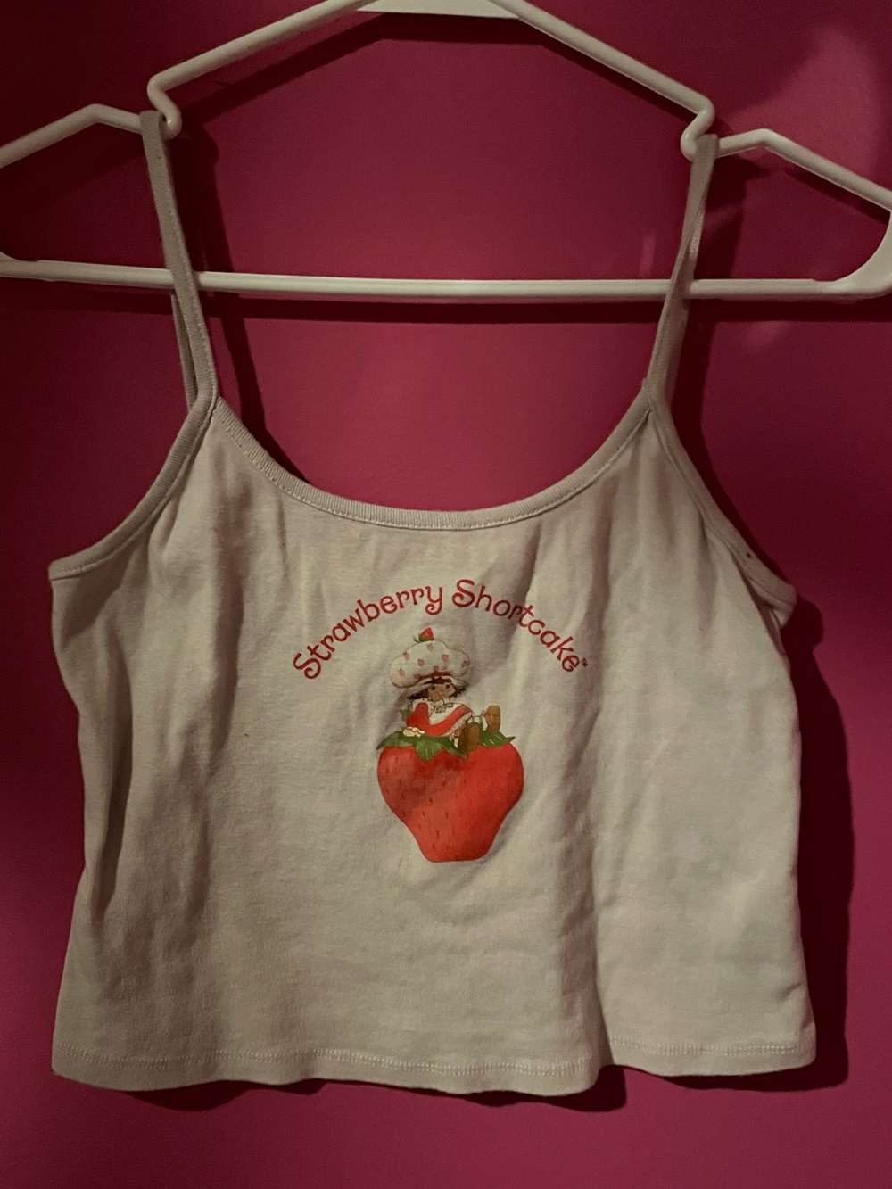 Strawberry Shortcake spaghetti strap cropped tank top